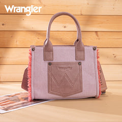 Wrangler Canvas Braided Fringe Tote Bag