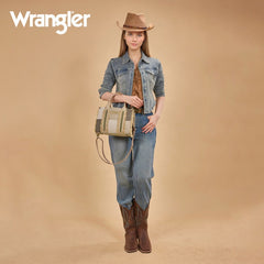 Wrangler Canvas Braided Fringe Tote Bag