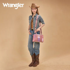 Wrangler Canvas Braided Fringe Tote Bag