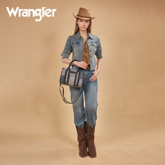 Wrangler Canvas Braided Fringe Tote Bag