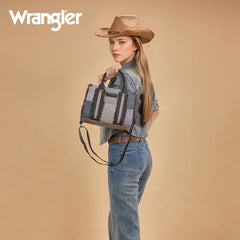 Wrangler Canvas Braided Fringe Tote Bag