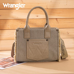 Wrangler Canvas Braided Fringe Tote Bag