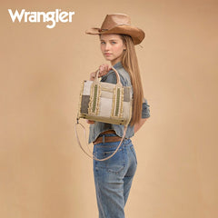 Wrangler Canvas Braided Fringe Tote Bag