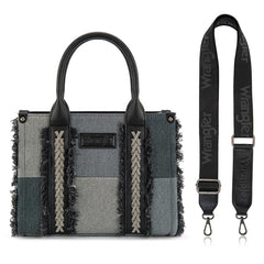 Wrangler Canvas Braided Fringe Tote Bag
