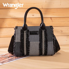 Wrangler Canvas Braided Fringe Tote Bag