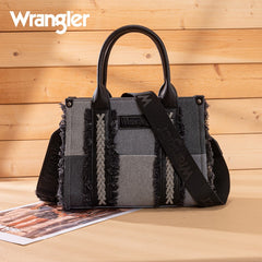 Wrangler Canvas Braided Fringe Tote Bag