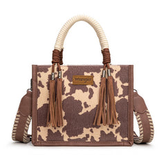 Wrangler CowPrint Rope Handle Tote Bag