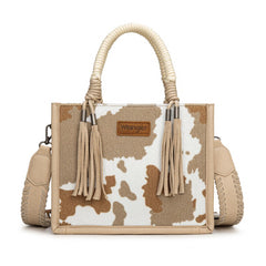 Wrangler CowPrint Rope Handle Tote Bag