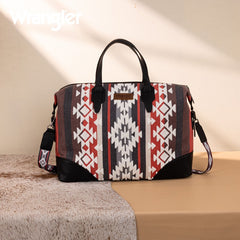 Wrangler Sherpa Aztec Canvas Duffle Bag
