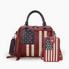 Montana West Liberty Doctor 3-Way Bag – Limited Edition Patriotic Fringe Handbag