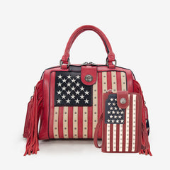 Montana West Liberty Doctor 3-Way Bag – Limited Edition Patriotic Fringe Handbag
