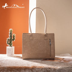 Montana West Floral Tooled Tote Bag