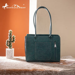 Montana West Floral Tooled Tote Bag