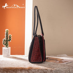Montana West Floral Tooled Tote Bag
