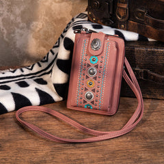 PHD-2116  American Bling  Embroidered Concho Phone Wallet/Crossbody