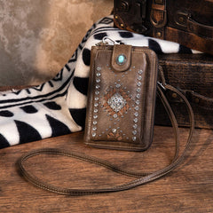 PHD-2117  American Bling Bling Studded  Phone Wallet/Crossbody