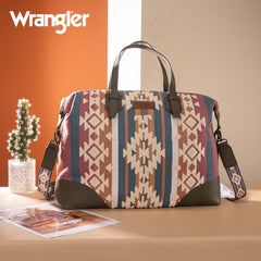 Wrangler Sherpa Aztec Canvas Duffle Bag