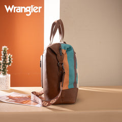 Wrangler Sherpa Aztec Canvas Duffle Bag