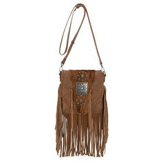 Trinity Ranch Fringe Hair-On Cowhide Crossbody