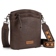 Montana West Double Compartments Crossbody Purse