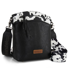 Montana West Double Compartments Crossbody Purse