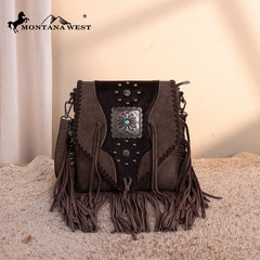 Trinity Ranch Fringe Hair-On Cowhide Crossbody