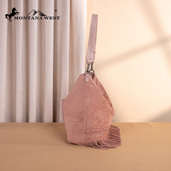 Montana West Boot Stitch Fringe Hobo Bag