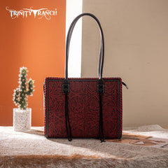 Montana West Floral Tooled Tote Bag