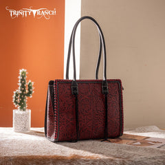 Montana West Floral Tooled Tote Bag