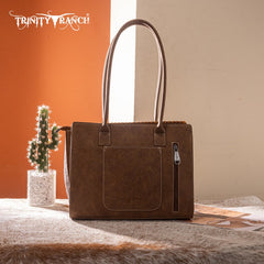 Montana West Floral Tooled Tote Bag