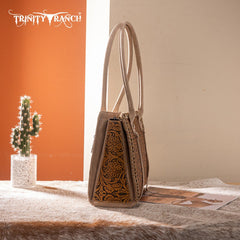 Montana West Floral Tooled Tote Bag