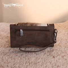 Trinity Ranch Genuine Hair-On Cowhide Tooled Tote Bag