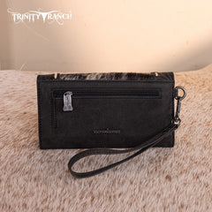 Trinity Ranch Genuine Hair-On Cowhide Tooled Tote Bag
