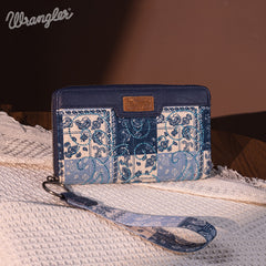 Wrangler Pailsey Printed Wristlet Wallet