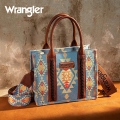 Wrangler Southwestern Print Small Canvas Tote/Crossbody