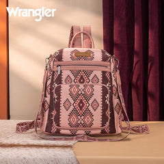 Wrangler Aztec Print Canvas Backpack