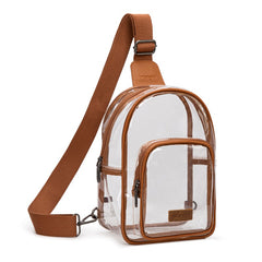Wrangler Dual Zippered Clear Sling Bag