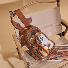 Wrangler Dual Zippered Clear Sling Bag