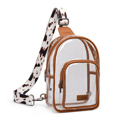 Wrangler Dual Zippered Clear Sling Bag