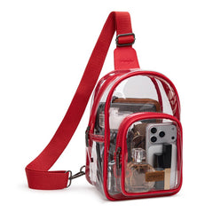 Wrangler Dual Zippered Clear Sling Bag