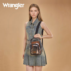 Wrangler Dual Zippered Clear Sling Bag