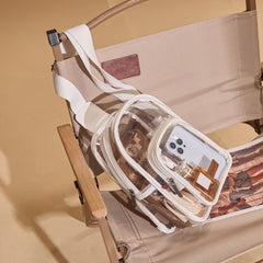 Wrangler Dual Zippered Clear Sling Bag