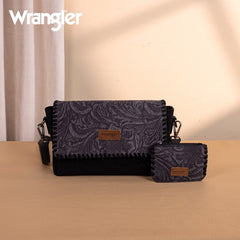 Wrangler Vintage Floral Printed Crossbody Bag with Small Pouch