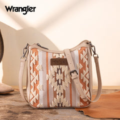 Wrangler Sherpa Aztec Canvas Crossbody