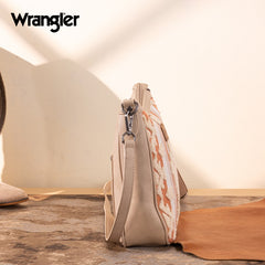 Wrangler Sherpa Aztec Canvas Crossbody