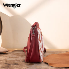 Wrangler Sherpa Aztec Canvas Crossbody