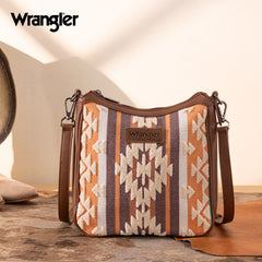 Wrangler Sherpa Aztec Canvas Crossbody