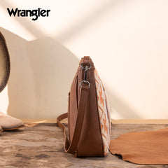 Wrangler Sherpa Aztec Canvas Crossbody