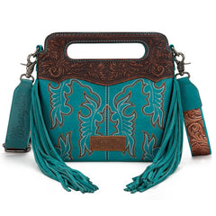 Wrangler Tooled Fringe Crossbody Bag