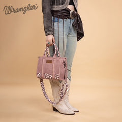 Wrangler Concealed Carry Leopard/Crocodile/Cow Pattern Tote/Crossbody Bag
